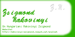 zsigmond makovinyi business card